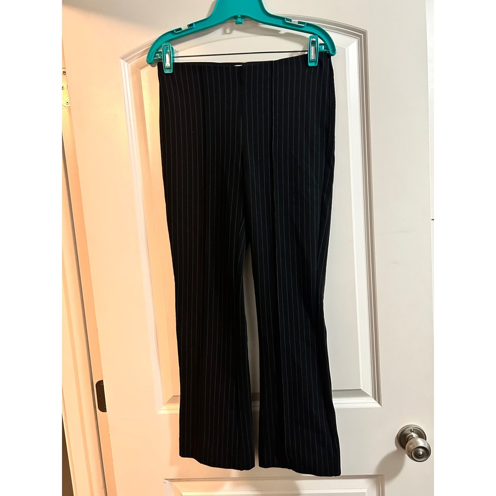 Maeve Anthropologie Margot Striped Black Bootcut Career‎ Pants Women's XS